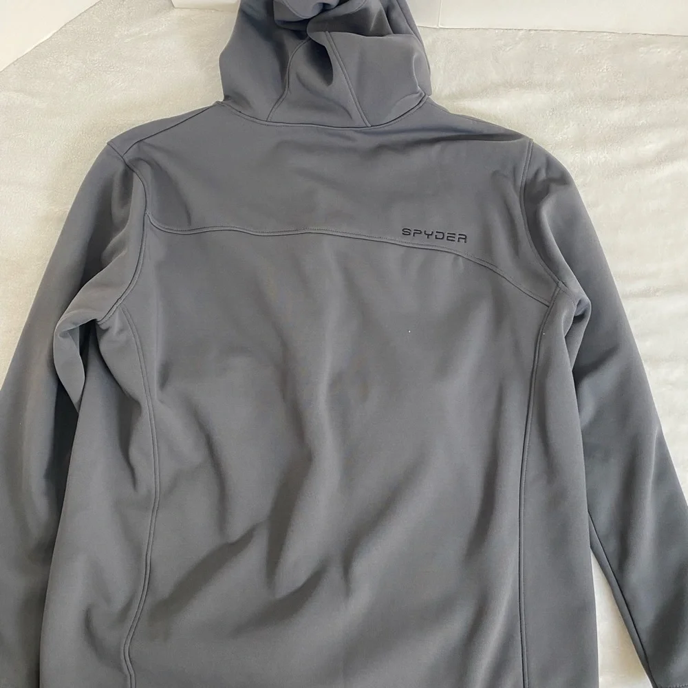 Spyder Men's Hooded Softshell Jacket - Gray Size M